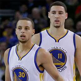 Stephen Curry and Klay Thompson
